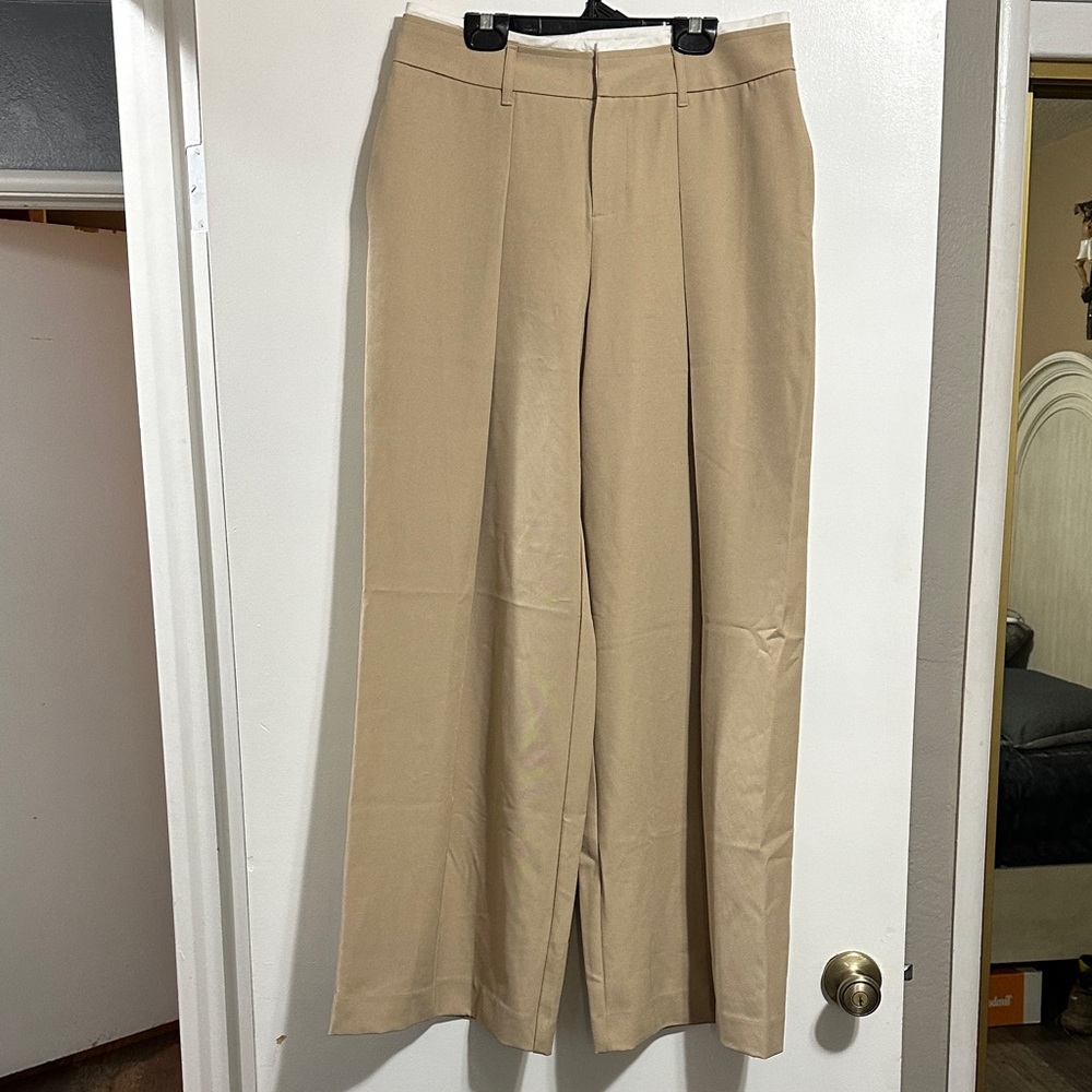 Future collective Beige Wide-Leg Trousers.